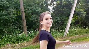 Evelina darling cocky bitch who shows tits in public and sucks dick in dangerous zones