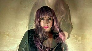 Cute Bitch With A Plug In The Ass Gently Fingering Tight Vagina With Vibrator On Camera