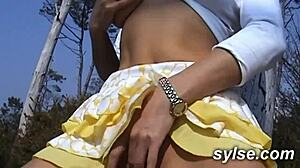 Milf With Sex Toys On Beach Before In Train With Young 18+ Boy