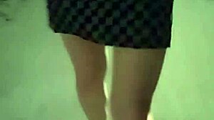 Shemale Ting Xuan Walks Outside To Pee Then Masturbates And Cums On Her Thigh