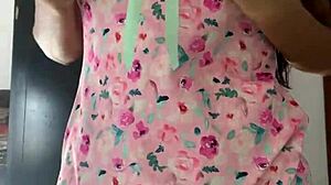 I saw this innocent girl in pajamas through a spy camera