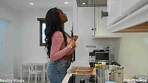 spoiling dinner with kitchen riding and blowjob