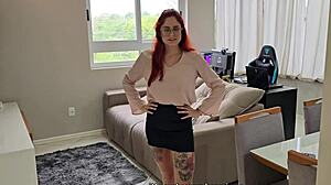 Stepsister Plans Surprise for Boyfriend but Stepbro Takes Her Ass First