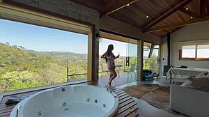 Renatinha safada na cabana with big tits latina