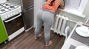 Stepmom gets dick in ass! Amusing stepson with anal action!