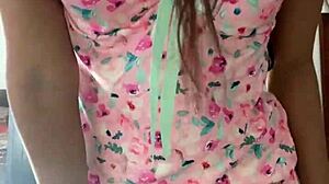 I saw this innocent girl in pajamas through a spy camera