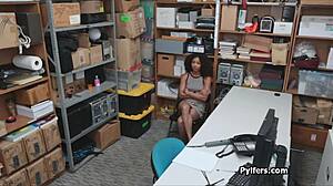 Frizzy Haired Ebony Teen Sucks Patrolman's Dick In Hidden Cam