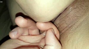 Intriguing contrast of hmong pussy licked and fingered intensely