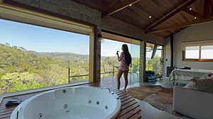 Renatinha safada na cabana with big tits latina