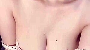 glassed vietnamese girl masturbates