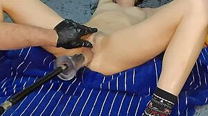 big black dildo stretching tiny 18+ pussy of lola spice at home