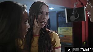 Naive aidra fox submits intensely to abigail mac and dominant producer for her dream