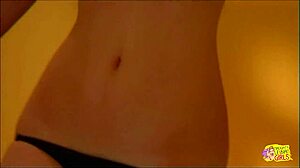 Classic lesbian babes in high heels kiss and suck on a glass sex toy together