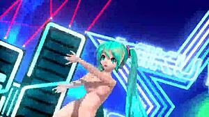 Hatsune Miku in full nude mod for Night Fever Project Diva