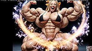abigails explosive muscle growth at pump factory fmg ai animation