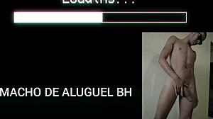 Pregnant lady gets help in the bathroom