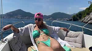 Riding topless on boat taxi surprises driver