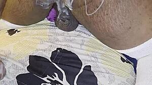 abw fucks shit outta husband with anal toys and cum covered humiliation