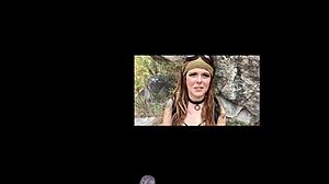 drooling with intense passion over big dick in festival outfit