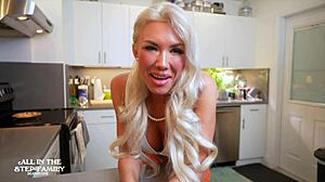 New Step Mom Madi Blaze Comforts Junior with Deepthroat and Monster Cock POV