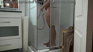 Stepson Watches Stepmother Shower