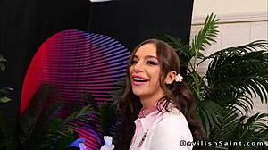 Petite babe gaping ass fucked and creampied