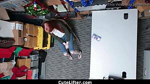 Ginger teen 18+ gets fucked for stealing electronics!