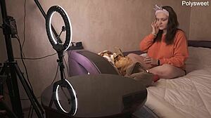 wife ignores husband during their busy moment