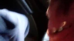 brazilian shemale performs rapid oral quickie in car 🚗💦