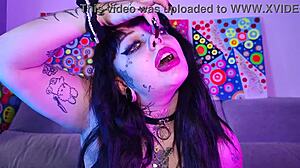 deedee love loves cum, the bbw goth with big natural tits and pierced nipples