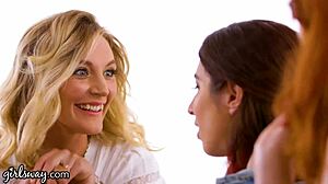 girlsway fight turns into amazing threesome in purgatory hell or heaven