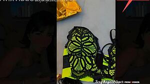 i watchd hot latina in fittin room tryin on sexy outfits and givin bbc toy blowjob