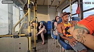 Married Woman Flirts with Stranger on Bus and Fucks Him!