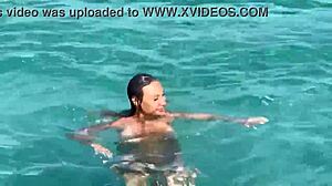 Sexy Monika Fox Swims Naked In Pool And Sea