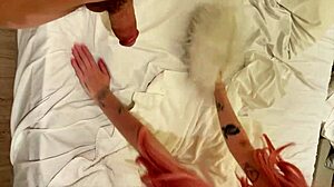 The girl next door babe in a straight-jacket with pink hair in homemade video