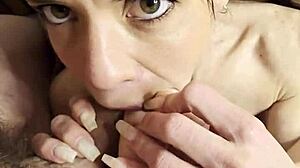 petite foot beauty sucking cock and toes at the same time