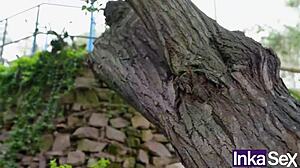 Petite Peruvian Dora gets anal boot therapy