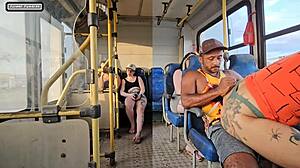 Married Woman Flirts with Stranger on Bus and Fucks Him!