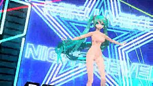 Hatsune Miku in full nude mod for Night Fever Project Diva