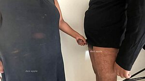 A secret handjob gets caught during an Indian massage session.