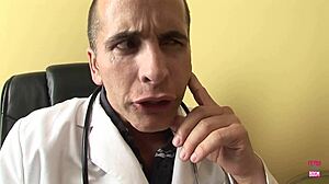 this skinny blonde patient got treated and examined by the doctor