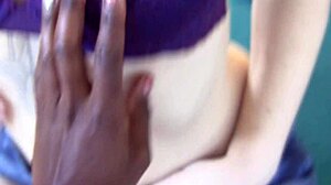 interracial girlfriends kissing passionately