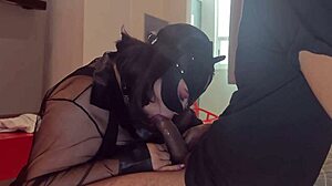 Feeling thrilled sucking his huge Mexican cock as my husband records.