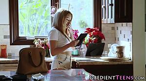 is this dominated teen lesbo banged hard?