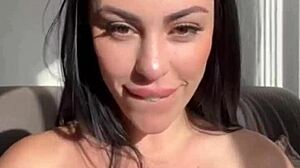 Sapphire in a compilation of hot videos playing with dildos stuck in her wet pussy