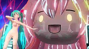 Hatsune Miku in full nude mod for Night Fever Project Diva