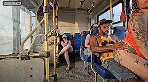 Married Woman Flirts with Stranger on Bus and Fucks Him!