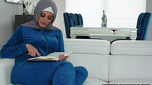 Neighbor convinces muslim girl into hardcore sex and rough fucking