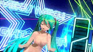 Hatsune Miku in full nude mod for Night Fever Project Diva