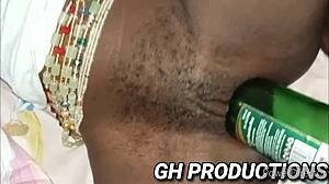 Yaa Yaa Inserts Club Bottle Into Pussy And Ass